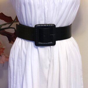 VTG NWOT NOUGAT LONDON Vintage Belts Black Genuine Leather Belt